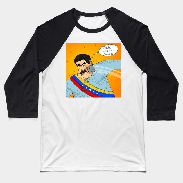 Maduro Baseball T-Shirt by Felipe.Makes.Cartoons